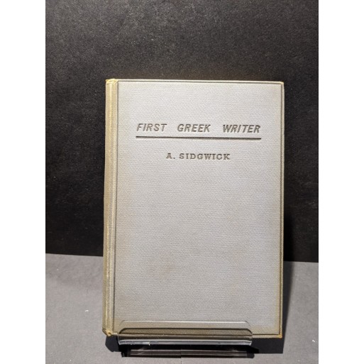 First Greek Writer Book by Sidgwick, A