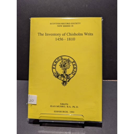 The Inventory of Chisholm Writs Book by Munro, Jean (ed)