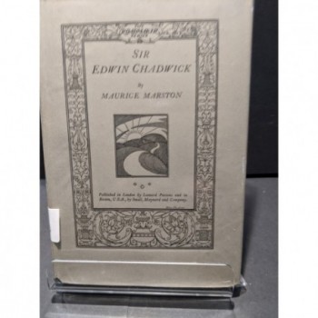 Sir Edwin Chadwick Book by Marston, Maurice
