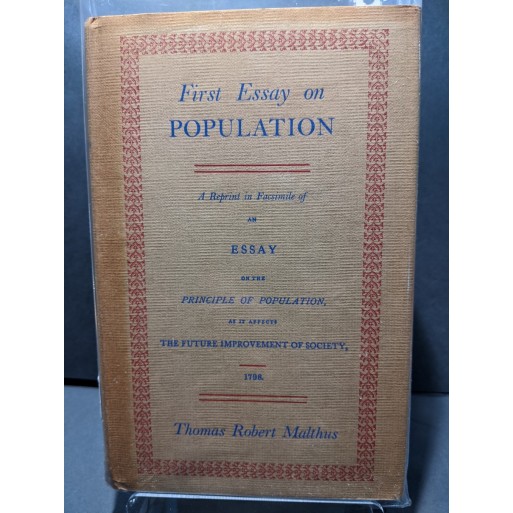 First Essay on Population Book by Malthus, Thomas Robert